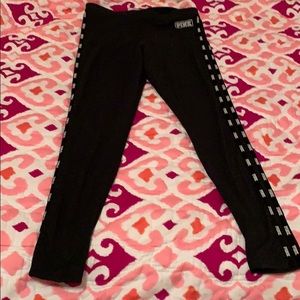 Like New PINK Heather Black Yoga Pants